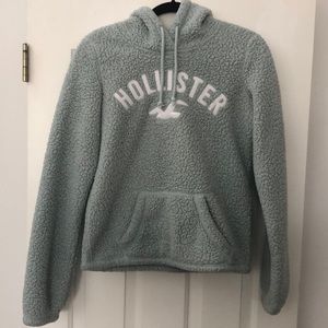 Hollister Sherpa Hoodie Sweatshirt Size XS